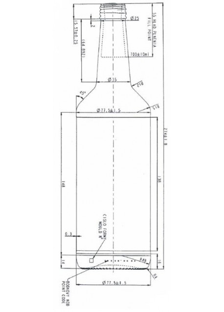 Butelka Spirit 700 ml